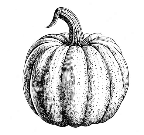 Premium Vector Pumpkin Sketch Hand Drawn Vector Illustration Vegetables