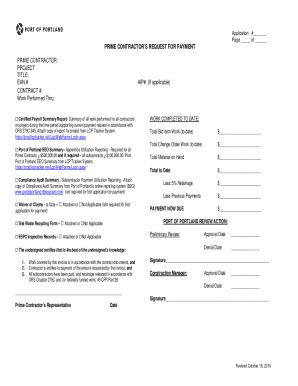 Fillable Online Prime Contractor Request For Payment Fax Email Print