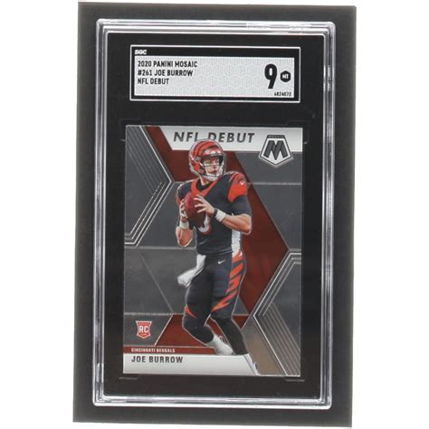 Joe Burrow 2020 Panini Mosaic 261 DEB RC SGC 9 Pristine Auction