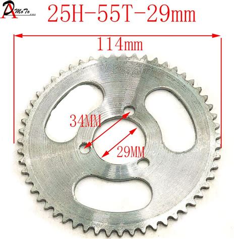 25h 55t 65t 68t 70t 80t 92t Tooth 295455mm Rear Sprocket For 47cc