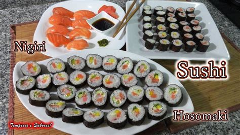 Sushi Hosomaki Y Nigiri Receta Super F Cil Con Calidad Gourmet Youtube