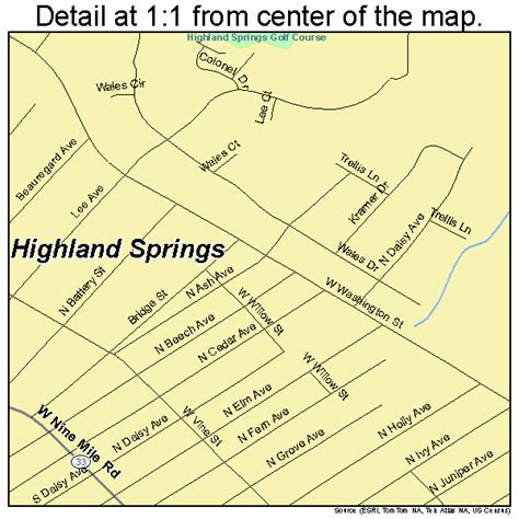 Highland Springs Virginia Street Map 5137032