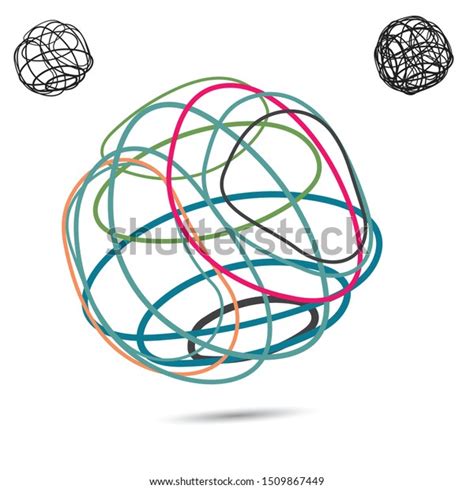 Vector Line Art Sphere Graphic Design Stock Vector Royalty Free