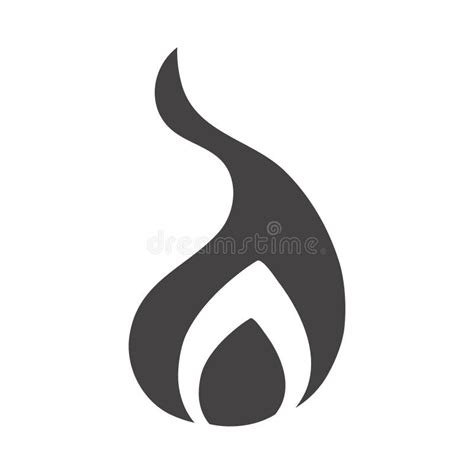 Fire Flame Burning Hot Glow Silhouette Design Icon Stock Vector Illustration Of Fuel Igniting