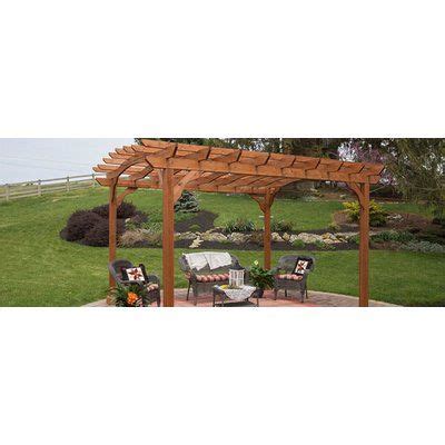 YardCraft 12 Ft W X 10 Ft D Solid Wood Pergola Wayfair Pergola