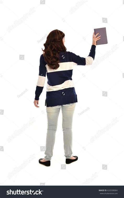 Full Length Portrait Brunette Girl Wearing Foto De Stock 632038064 Shutterstock