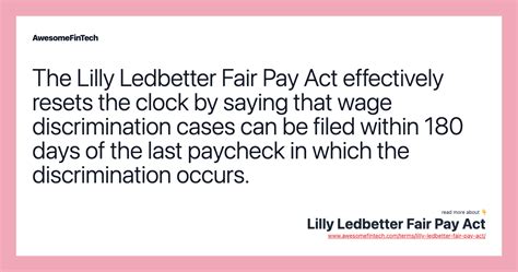 Lilly Ledbetter Fair Pay Act AwesomeFinTech Blog