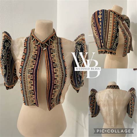 Sale Modern Bolero Filipiniana Ethnic Design Puff Sleeeves Lazada Ph