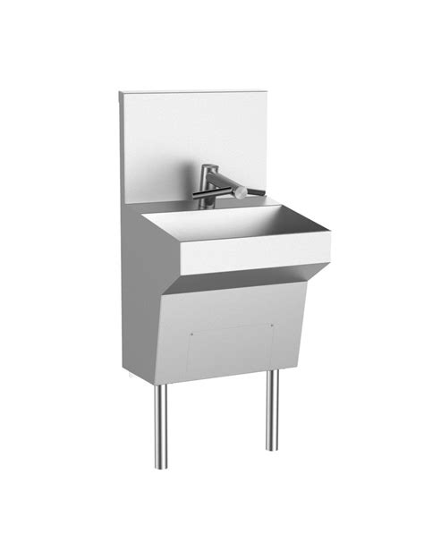 Stainless Steel Sink Featuring A Basin Mounted Dyson Airblade Wash Dry Hand Dryer Tap Syspal Uk