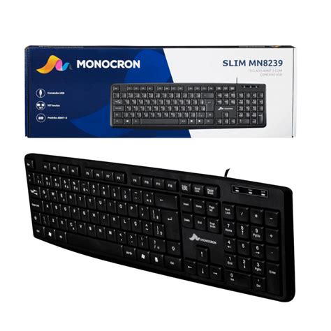 Teclado Monocron Slim Mn Usb Teclas Kabum