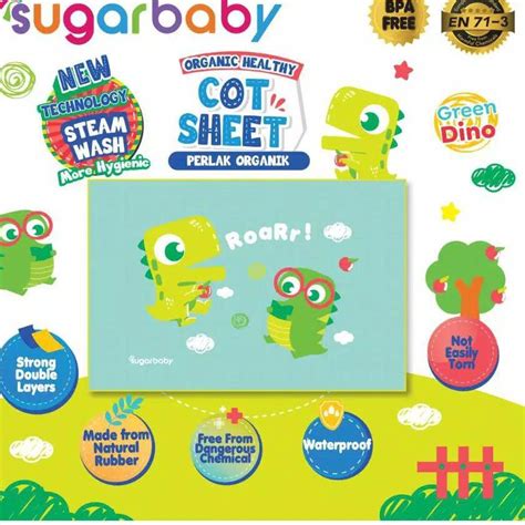 Jual Sugar Baby Organic Healthy Premium Rubber Cot Sheet Perlak Bayi