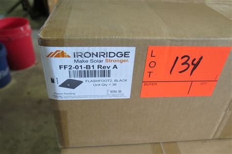 Qty 36 Ironridge FF2-01-B1 Flashfoot Flashing, New & Sealed in Box