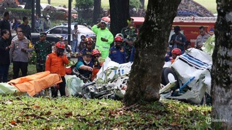 Pesawat Latih Jatuh Di Serpong RS Polri Lakukan Proses Identifikasi