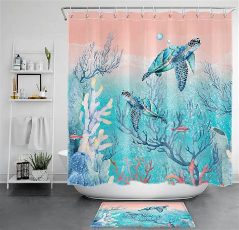 Seaside Tranquility Shower Curtain Elevate Your Bathroom With Coastal