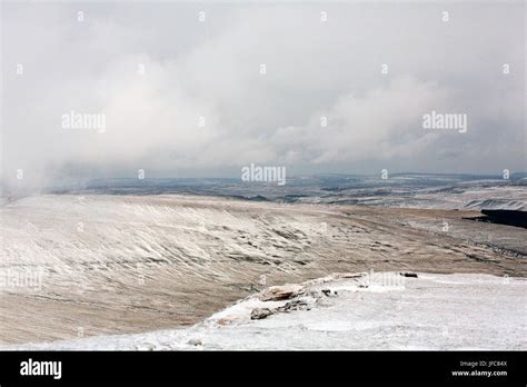 Pen Y Fan Snow Scene with Dangerous Climbing Conditions Stock Photo - Alamy