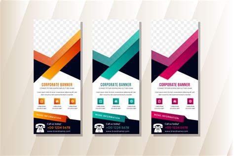 Geometric Vertical Banner Graphic by noory.shopper · Creative Fabrica