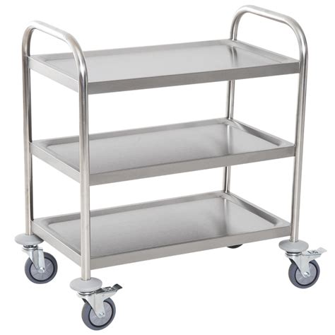 Homcom Stainless Steel Tier Rolling Kitchen Service Cart Catering