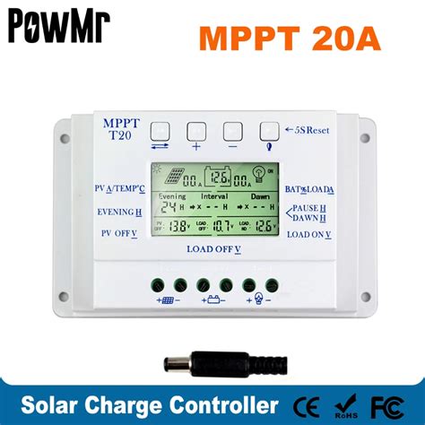 Powmr MPPT Solar Charge Controller 12V 24V 36V 48V 60A Solar Laderegler