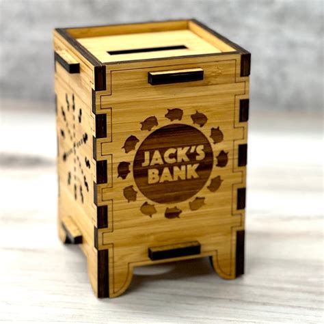 Personalized Piggy Banks For Boys Adult Wooden Coin Bank Etsy