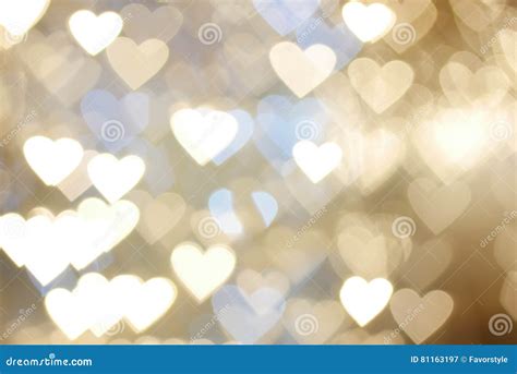 Floating Gold Heart Shape Bokeh Stock Image Image Of Blur Bokeh