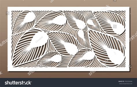 Decorative Panel Laser Cutting Art Silhouette Stock Vector (Royalty ...