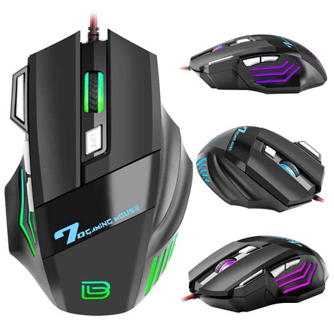 Garenas Bajeal Computer Wired Usb Micergb Ergonomic Optical Gaming Mice 4 Dpi Up To 3200 Dpi