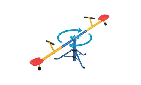 Kids Seesaw 360 Degrees Rotation Teeter Totter For Backyard Playground