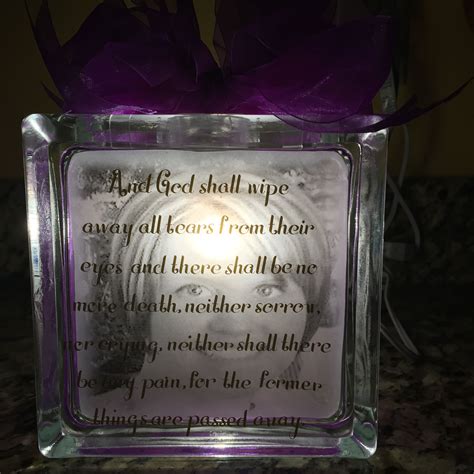 Lighted Memorial Glass Block