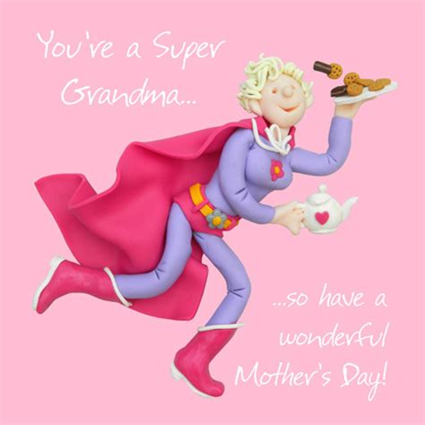 Super Grandma Happy Mothers Day Greeting Card Cards Love Kates