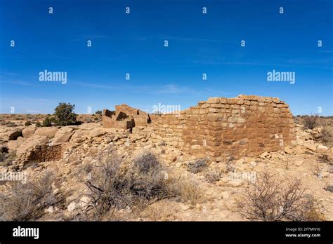 The Ruins Of Ancestral Puebloan Structures At The Cajon Pueblo