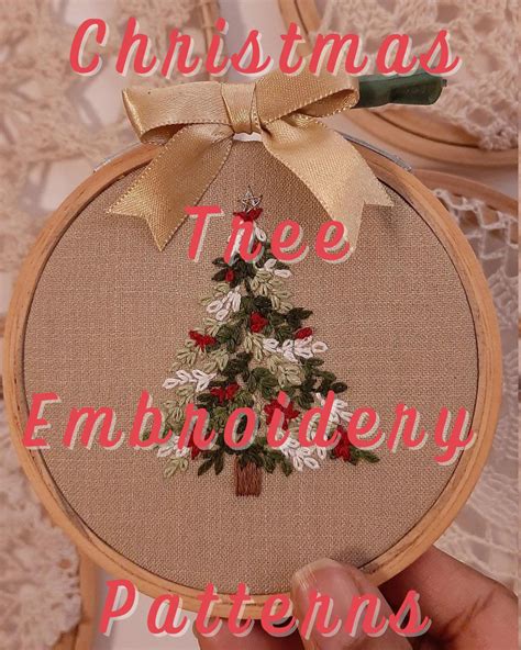 17 Freshly Cut Christmas Tree Embroidery Patterns - meshthread.com