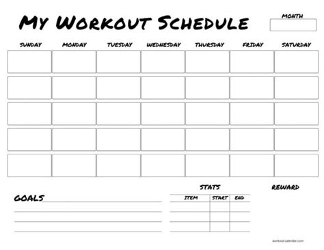 Free Workout Calendar Templates To Plan Your Exercise Habit