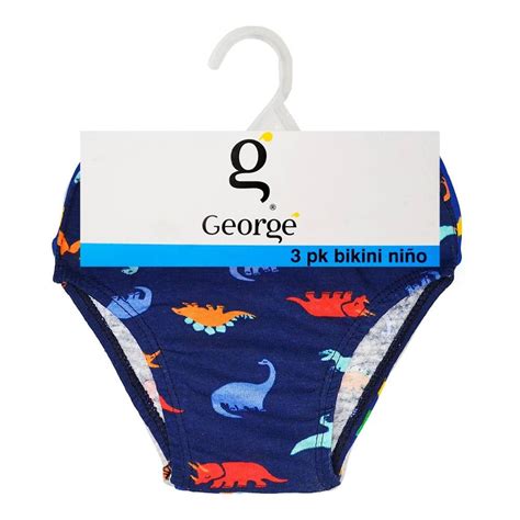 Bikini George para Niño Multicolor Estampado Liso y Jaspeado 1 Paquete