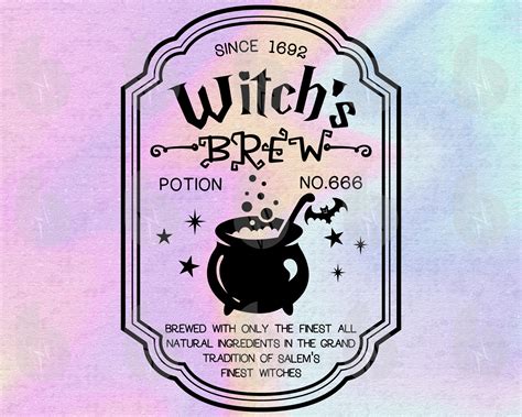 Witches Brew Halloween Witchy Svg Files For Cricut Silhouette Etsy