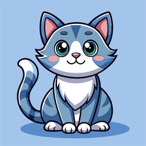 Premium Vector Cute Sitting Cat Cartoon Vector Icon