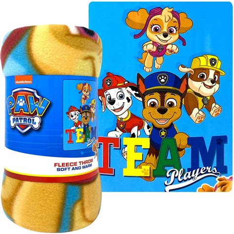 Paw Patrol Fun Soft And Warm Fleece Plush Throw Blanket For Kids Puppy