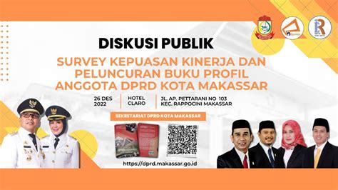 DISKUSI PUBLIK Survey Kepuasan Kinerja Dan Peluncuran Buku Profil