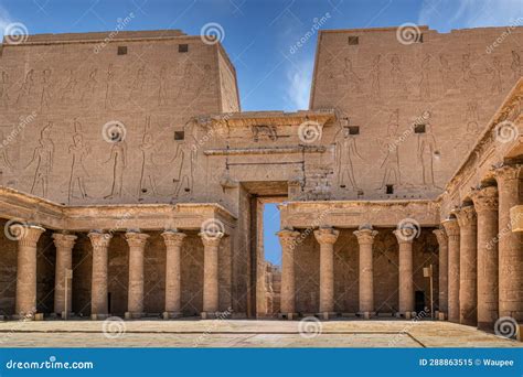 Temple Of Horus Edfu Idfu Edfou Behdet Egypt Stock Image Image