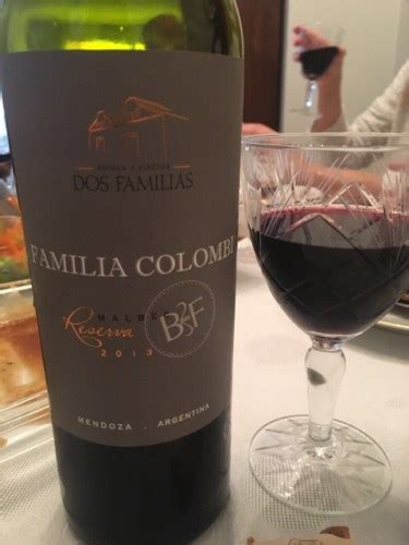 Bodega Dos Familias Familia Colombi Reserva Malbec Vivino US