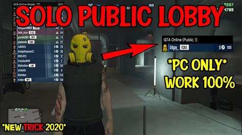 Gta Online How To Get A Solo Public Lobby Pc Only New Trick