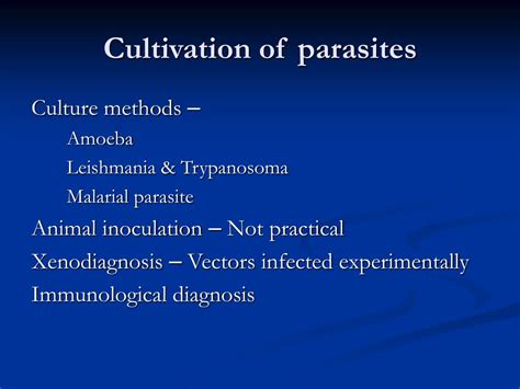 PPT Laboratory Diagnosis Of Parasitic Infections PowerPoint