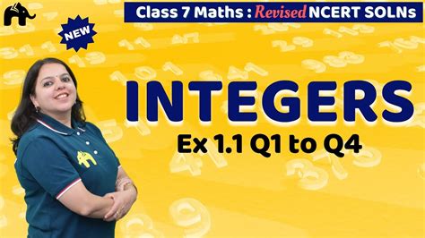 Integers Class 7 Maths Revised Ncert Solutions Chapter 1 Maths Ex