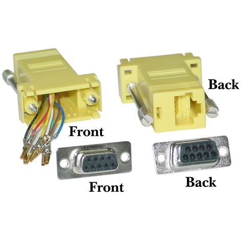 Modular Adapter Db9 Female To Rj45 Yellow