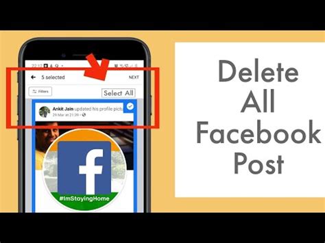 How To Delete All Facebook Posts YouTube