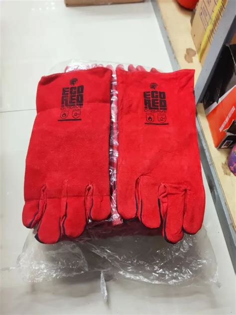 Sarung Tangan Las Eco Red Gosave Welding Glove Anti Panas Lazada