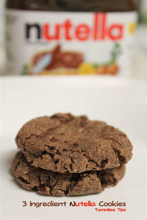 3 Ingredient Nutella Cookies So Easy And So Good Via Tammileetips Nutella Cookies Nutella