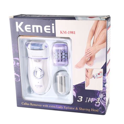 Kemei 3 In 1 Electric Epilator Women Female Face Hair Removal Lady