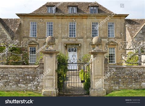 Exterior Old English Country Manor House Stock Photo