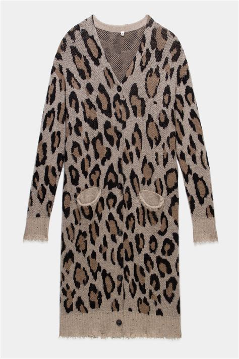 Leopard Print Cashmere Cardigan R13
