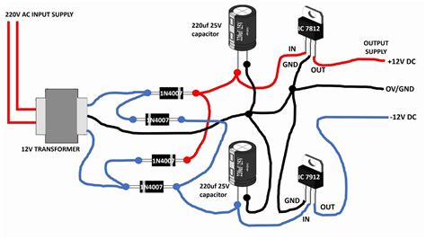 220V AC To 12V DC Dual Power Supply Circuit Diagram YouTube